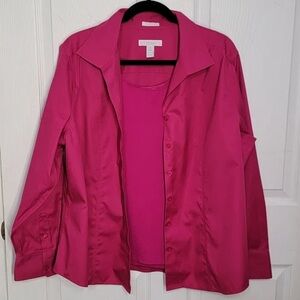 Women's Pink Button-Up Jacket